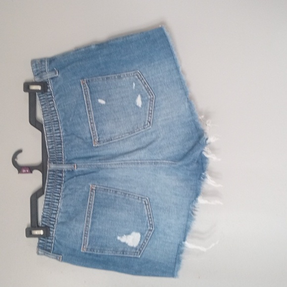 Aerie Blue Distressed Jean Shorts - Picture 3 of 6